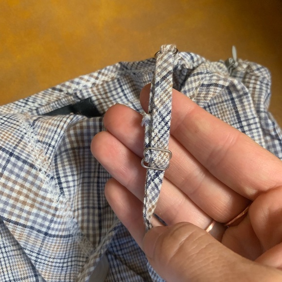 Gray Plaid Mini Dress w/Buttons- Size 6 - Picture 15 of 16